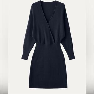 OGL Surplice Batwing Dress - Navy Blue Size S NWT